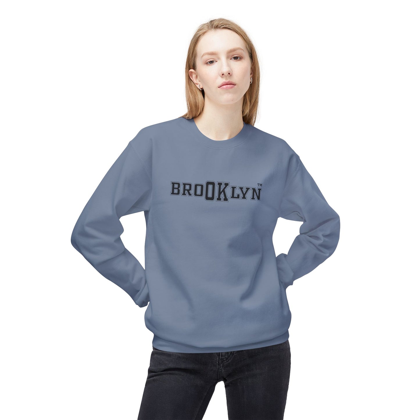 Ok Brooklyn's Unisex Midweight Softstyle Fleece Crewneck Sweatshirt