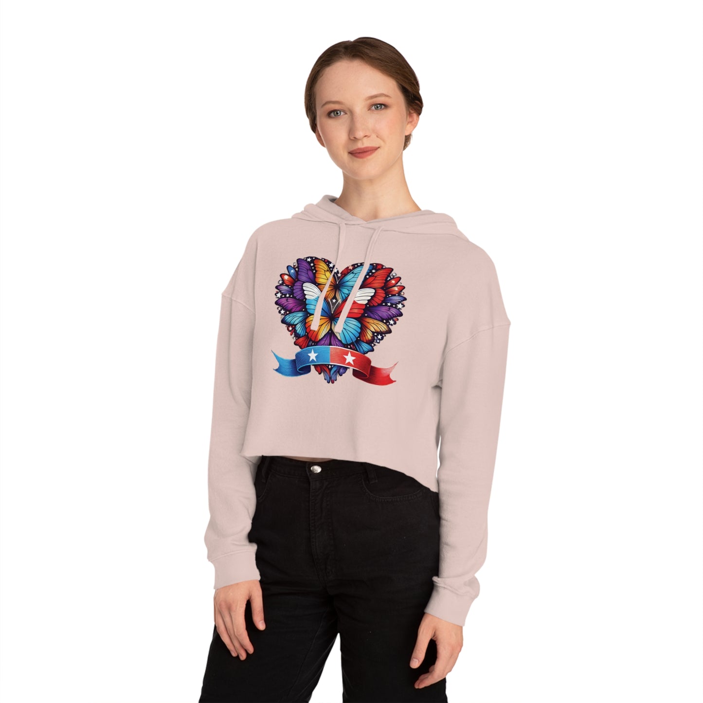 Women’s Cropped Butterfly's Heartland Hooded Sweatshirt