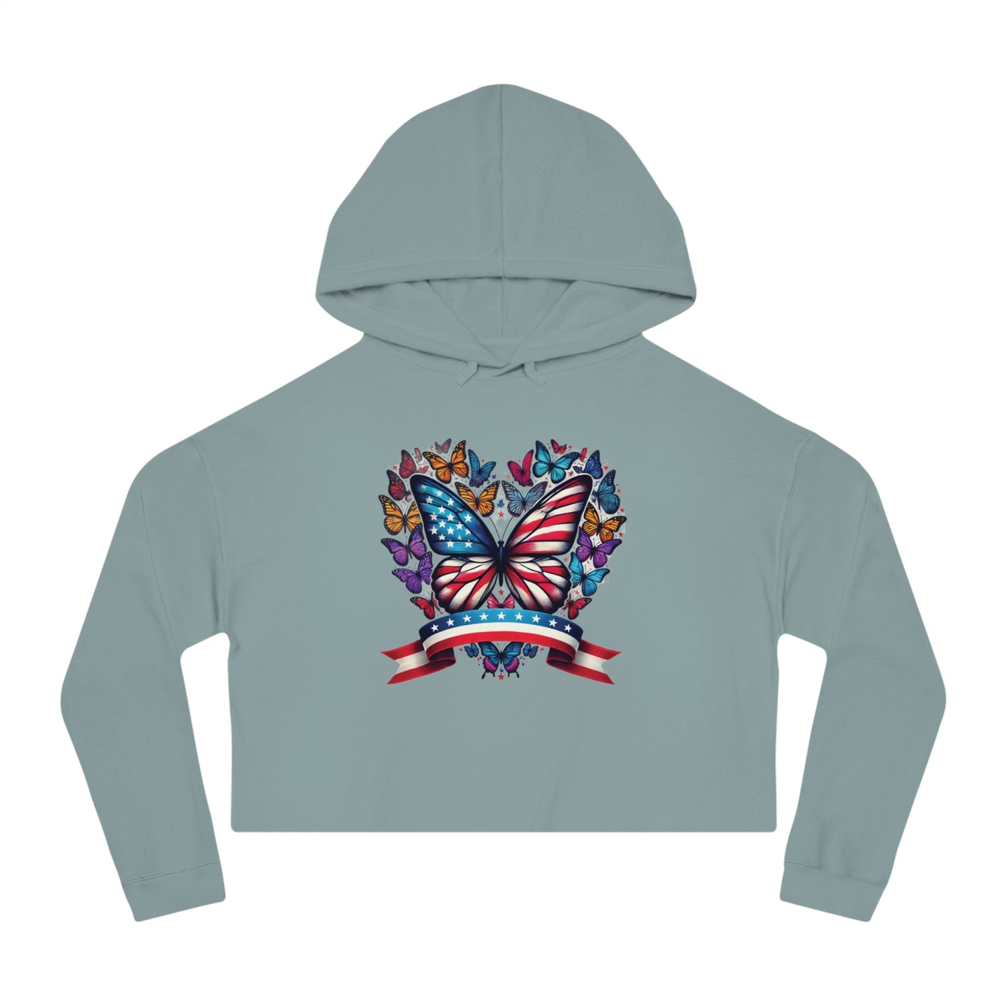 Women’s Cropped Butterfly's Heartland Hooded Sweatshirt