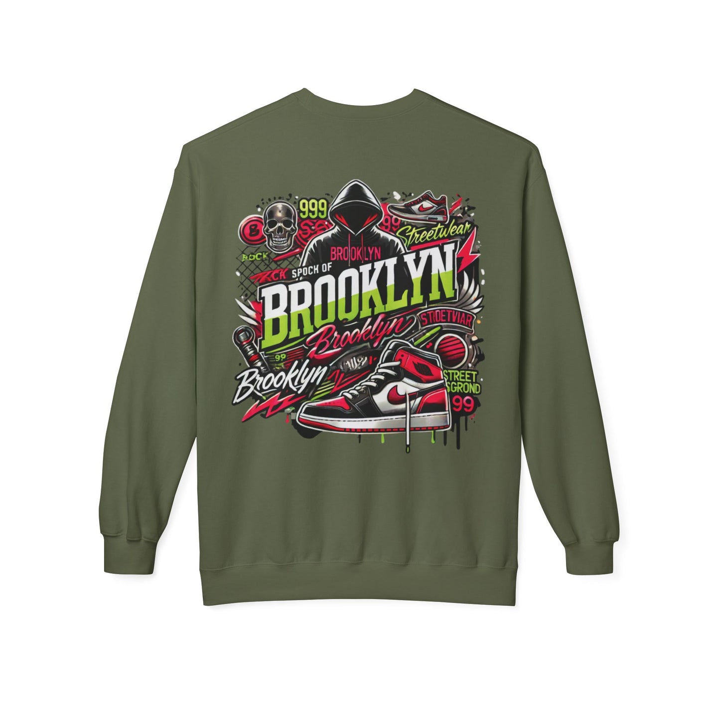 Ok Brooklyn's Unisex Midweight Softstyle Fleece Crewneck Sweatshirt