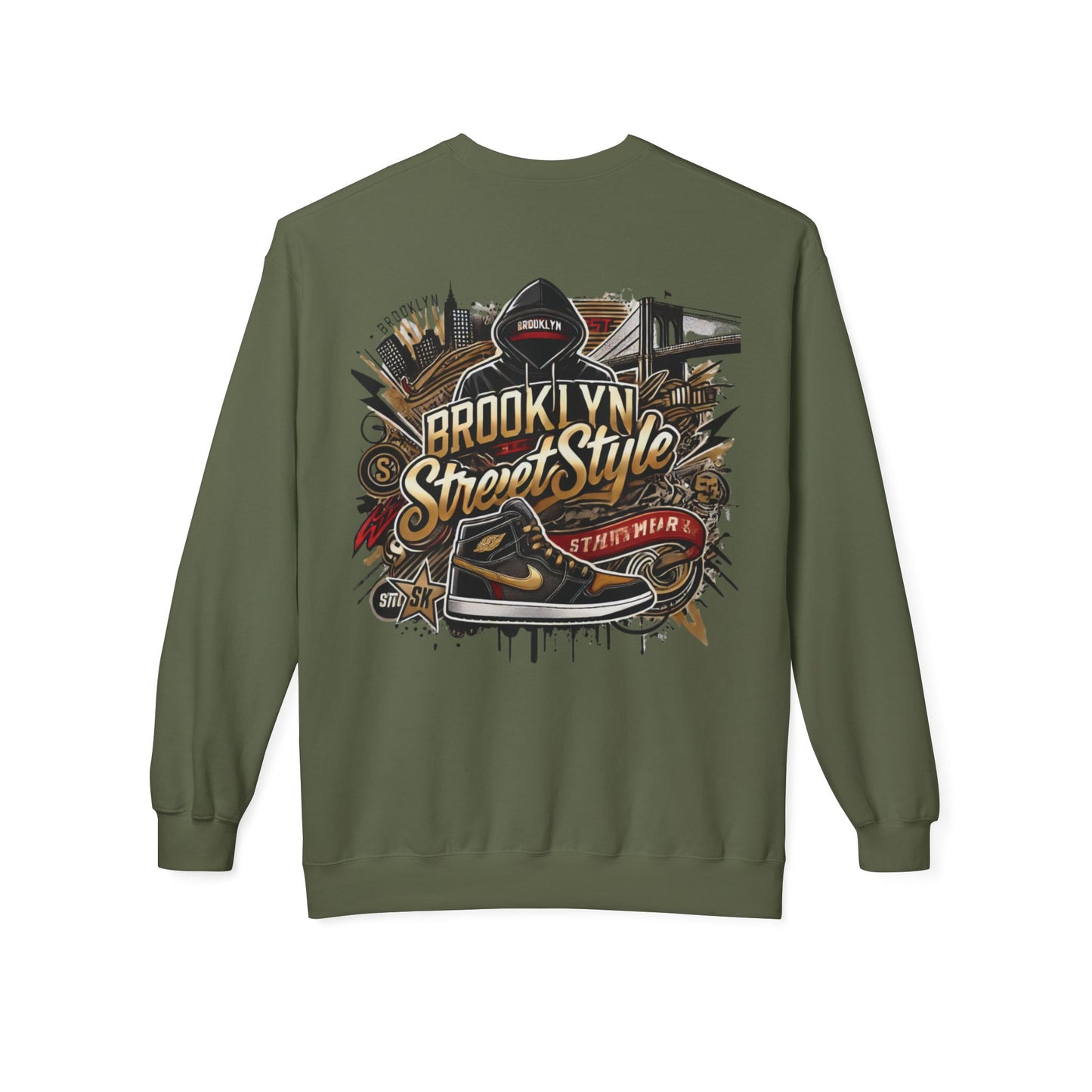 Ok Brooklyn's Unisex Midweight Softstyle Fleece Crewneck Sweatshirt